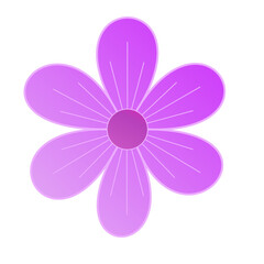 Simple Purple Flower Illustration