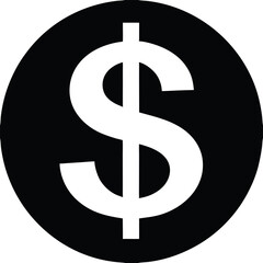 dollar icon on white