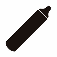 Black marker isolated on white background ideal for school art design