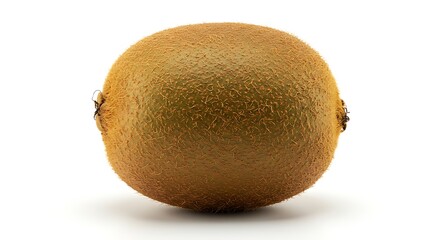 Fototapeta premium Single Ripe Kiwi Fruit Isolated on White Background.