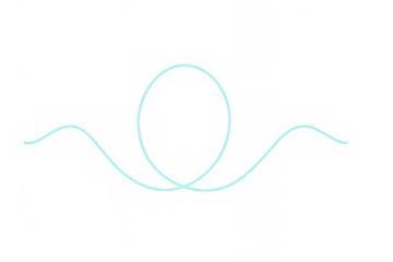 Glowing neon line creating a dynamic wavy loop, abstract light effect, transparent background for design