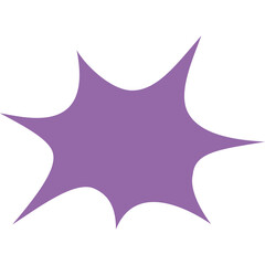 Abstract Purple Starburst Shape with Sharp Points on Transparent Background