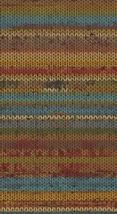 Abstract Knitted Fabric with Colorful Horizontal Stripes Texture.