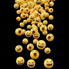 Emoji Cascade - A Joyful Descent of Laughter and Expression.