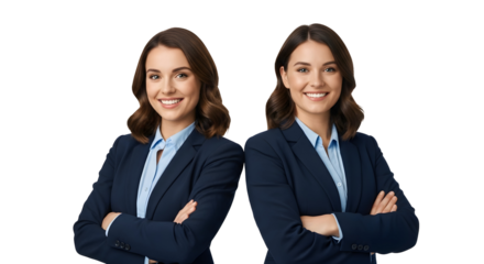 Confident Businesswomen Team Success Professional Women Leadership Happy Smiling