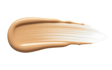 Foundation swatch isolated on white background