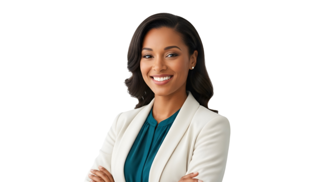 Confident Businesswoman Smiling Professional Corporate Executive Success