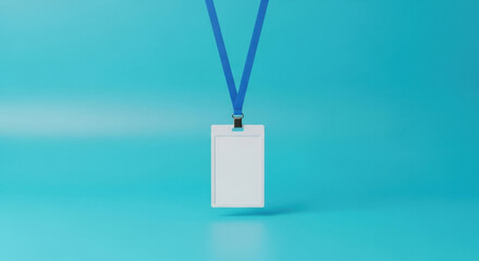 Blank ID Card Identification Badge Pass Lanyard Corporate Staff Employee Security Access Verification Authorization Permission Identity