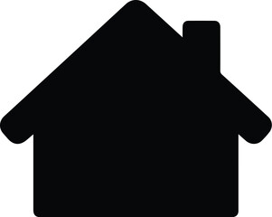 Black house icon simple vector silhouette isolated on white background