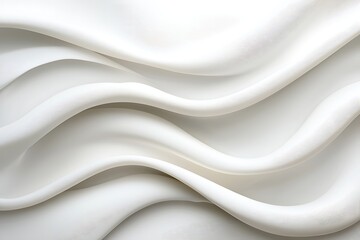 Obraz premium Elegant Flowing White Fabric Texture with Soft Waves and Subtle Patterns