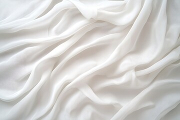 Obraz premium Elegant Soft White Fabric with Flowing Drapes and Subtle Texture for Background or Design Use