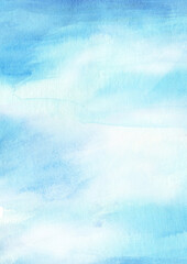 青空と雲の背景イラスト