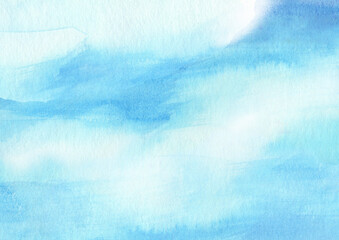 青空と雲の背景イラスト