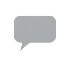 Naklejka premium Gray Speech Bubble isolated on a transparent background