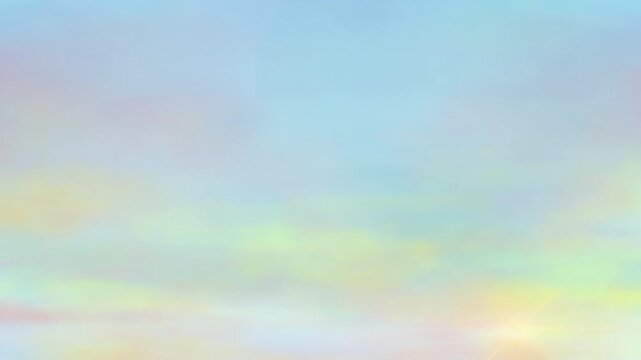 水彩で描いた空のタイムラプス。星空、日の出、青空、夕焼けと時間の変化を追った4k水彩ループアニメーション。