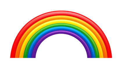 Fototapeta premium Arched bright rainbow with vibrant red, orange, yellow, green, blue, indigo, violet bands on a stark black background