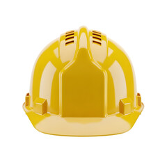 Yellow construction safety helmet. Perfect for engineering, industry, and safety concept design. High-quality PNG image. Isolated on white or transparent background. PNG format.