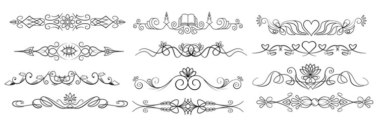 Set of divider vector illustration