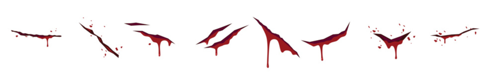 bloody scratch mark vectors