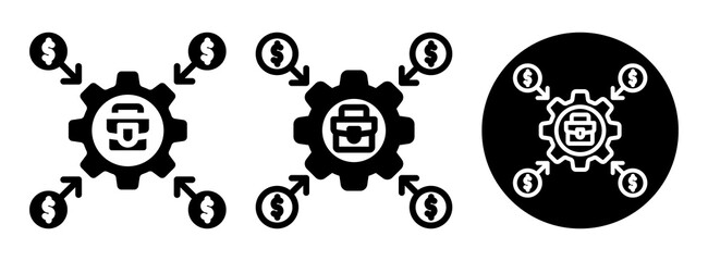 Business Integration Icon Collection Glyph & Mixed Style