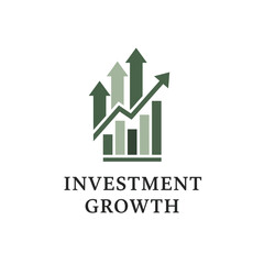 Financial Bar Chart Investment Growth Logo