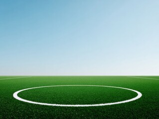 Obraz premium High-Quality Professional Soccer Field with Stadium Lights Modern Sports Marketing Content for Team Unity and Competitive Play Promotion