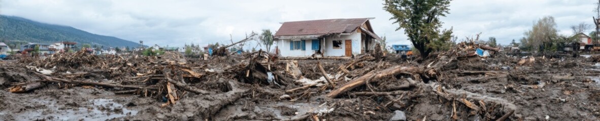 Premium Authentic Coastal Flood Damage After Mudslide Inspiring Community Resilience and Rebuilding Efforts for Modern Disaster Recovery Marketing
