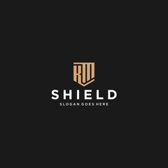 KM Shield Logo Design Inspiration