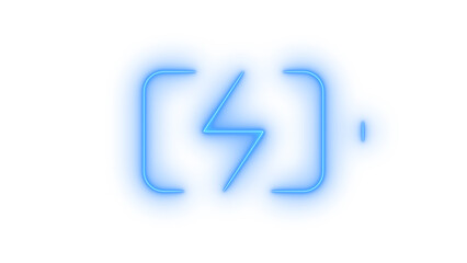 Electric power battery charging symbol icon vector set. Outline electric power battery charging symbol Icon on transparent background vector image.