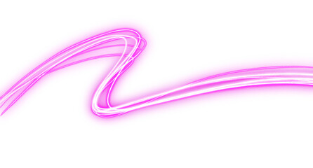Electric Pink Glow Lines isolated on transparent background