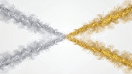 Fototapeta premium Dynamic Silver and Gold Glitter Smoke, Abstract Art Design