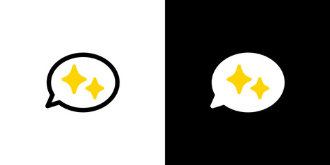 キラキラの吹き出しアイコン