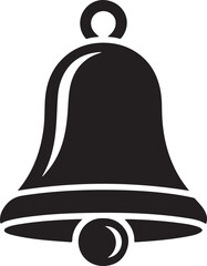 Hand Bell Black icon, logo element, flat vector illustration isolated on white background