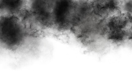 Realistic Black Fog effect on transparent background