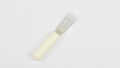 Conceptual metaphor for strategic decision making, without human presence. A stark, minimalist image on a plain white background depicting a stylized, abstract fork in the road, represented by