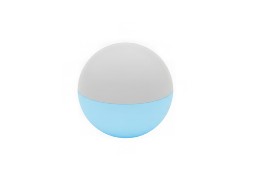 Abstract geometric egg shape with blue and white gradient isolated on transparent background