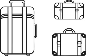Airport Arrival Set Outline Design. Flight Arrival Illustration Collection. Passenger Arrival Artwork Set. Airport Terminal Arrival Outline Design. Airplane Arrival Icon Collection. Travel Arrival