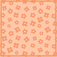 Print for kerchief, bandana, scarf, handkerchief, shawl, neck scarf. Squared pattern with ornament for fabric, textile, silk products. Paisley vector with abstract flowers. Floral folk tracery.