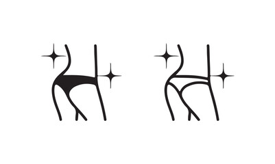 Slim Fit Icon Vector Set