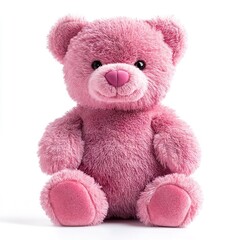 Obraz premium Photo of pink teady bear Isolated on white background