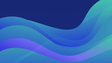 Deep Blue and Teal Layered Wave Background