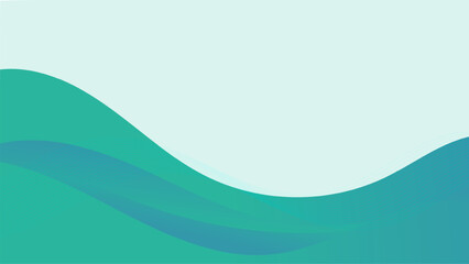 Minimalist Green and Mint Abstract Wave Background