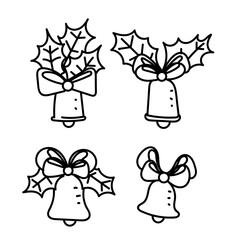 hand drawn doodle christmas bell
