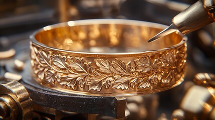 Gold Bracelet Engraving.