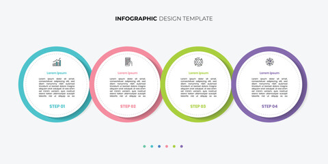 Modern Infographic design template with icons and 4 options or steps. Can be used for process diagram, presentations, workflow layout, banner, flow chart, info graph.