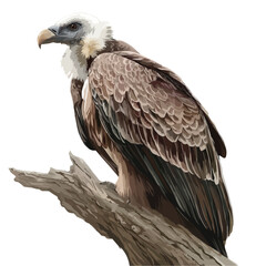 Obraz premium Vulture Standing Vector Illustration
