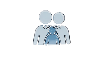 3D Glassmorphism Target Audience Icon on White Background.png