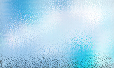 Abstract frosted glass texture with soft blue and white light creating a cool winter atmosphere
