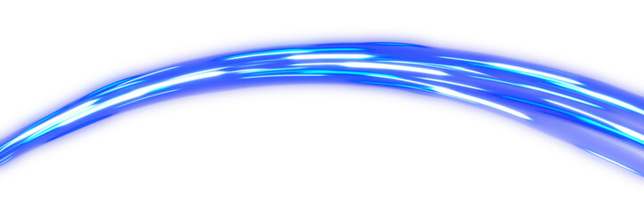 Transparent Neon Blue Speed Line Motion on transparent background