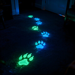animal footprint glow in the dark